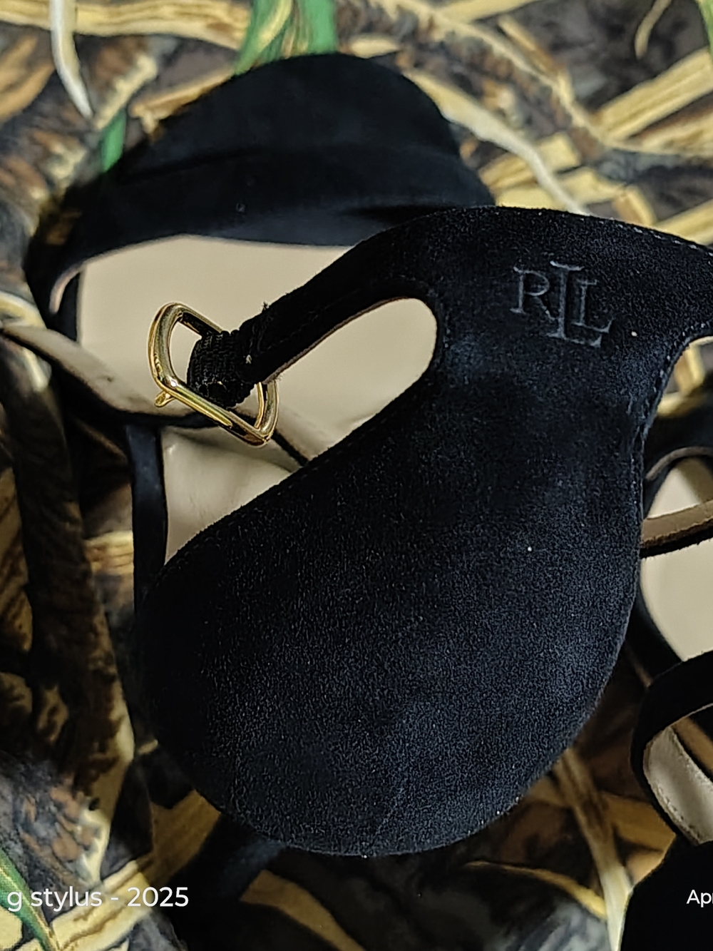 😲🔥 LAUREN RALPH LAUREN-  Black Suede Ankle-Strap Stiletto ( NWOT,& NO BOX 💯 ) - Picture 3 of 10
